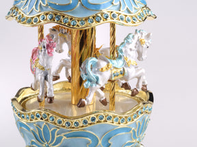 Keren Kopal Teal Wind up Musical Carousel  124.00