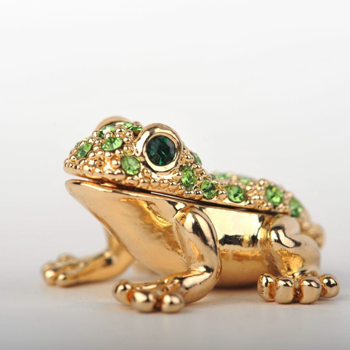 Keren Kopal Tiny Gold & Green Sitting Toad  17.00