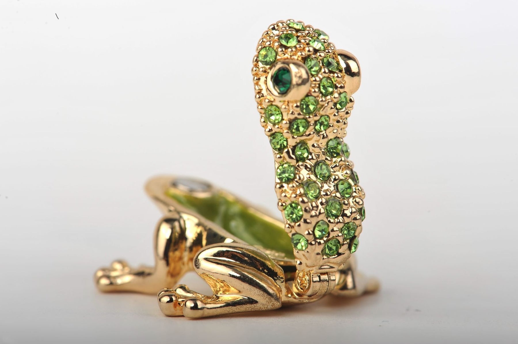 Keren Kopal Tiny Gold & Green Sitting Toad  17.00