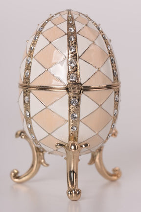 Keren Kopal White & Pink Music Playing Faberge Egg  102.00