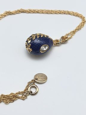 Blue Egg Pendant Gold Necklace jewelry Keren Kopal