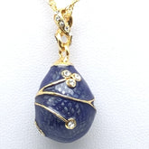 Blue Egg Pendant Gold Necklace jewelry Keren Kopal