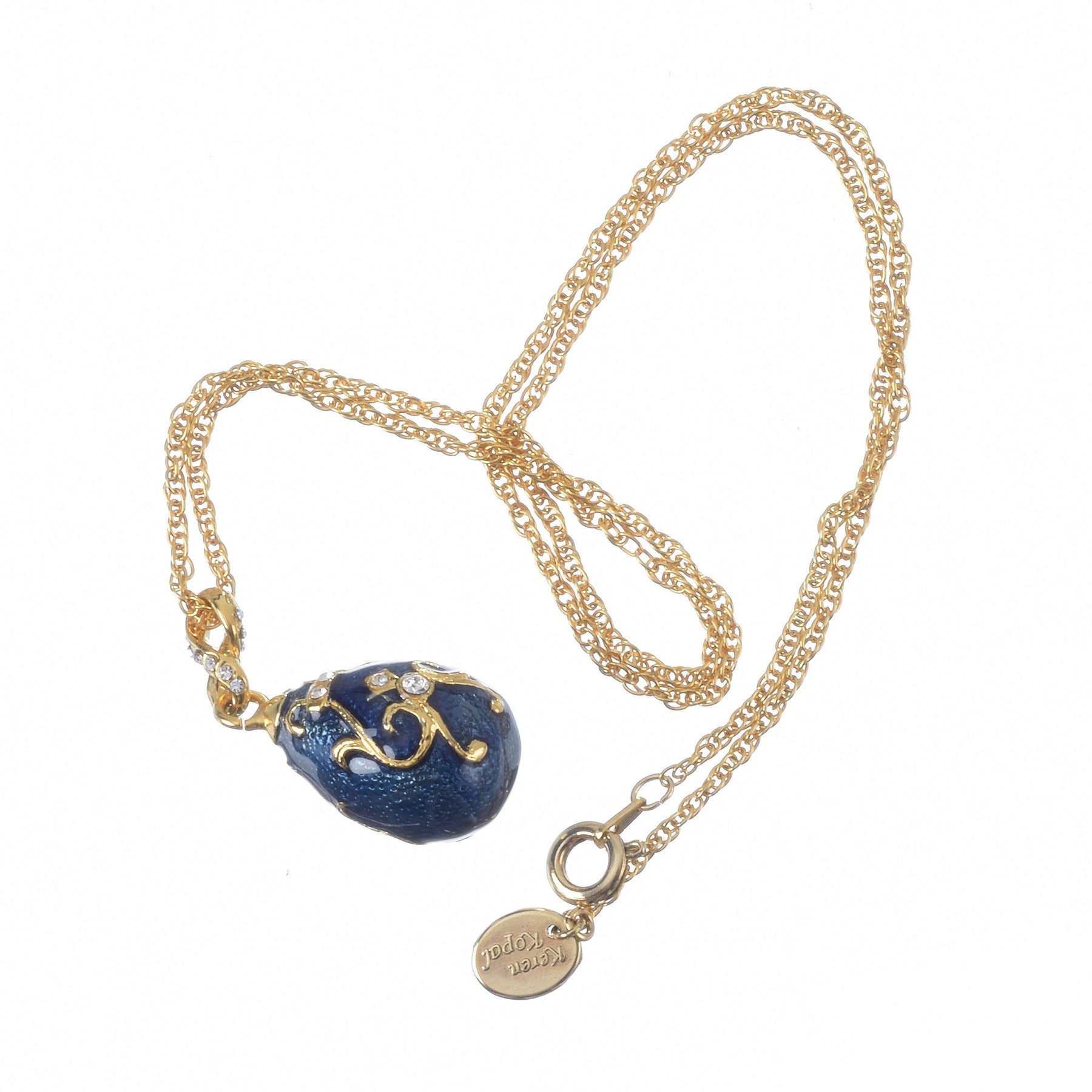 Blue Egg Pendant Necklace jewelry Keren Kopal