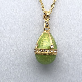 Green Egg Pendant Gold Necklace jewelry Keren Kopal