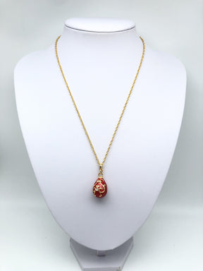 Red Egg Pendant Necklace jewelry Keren Kopal