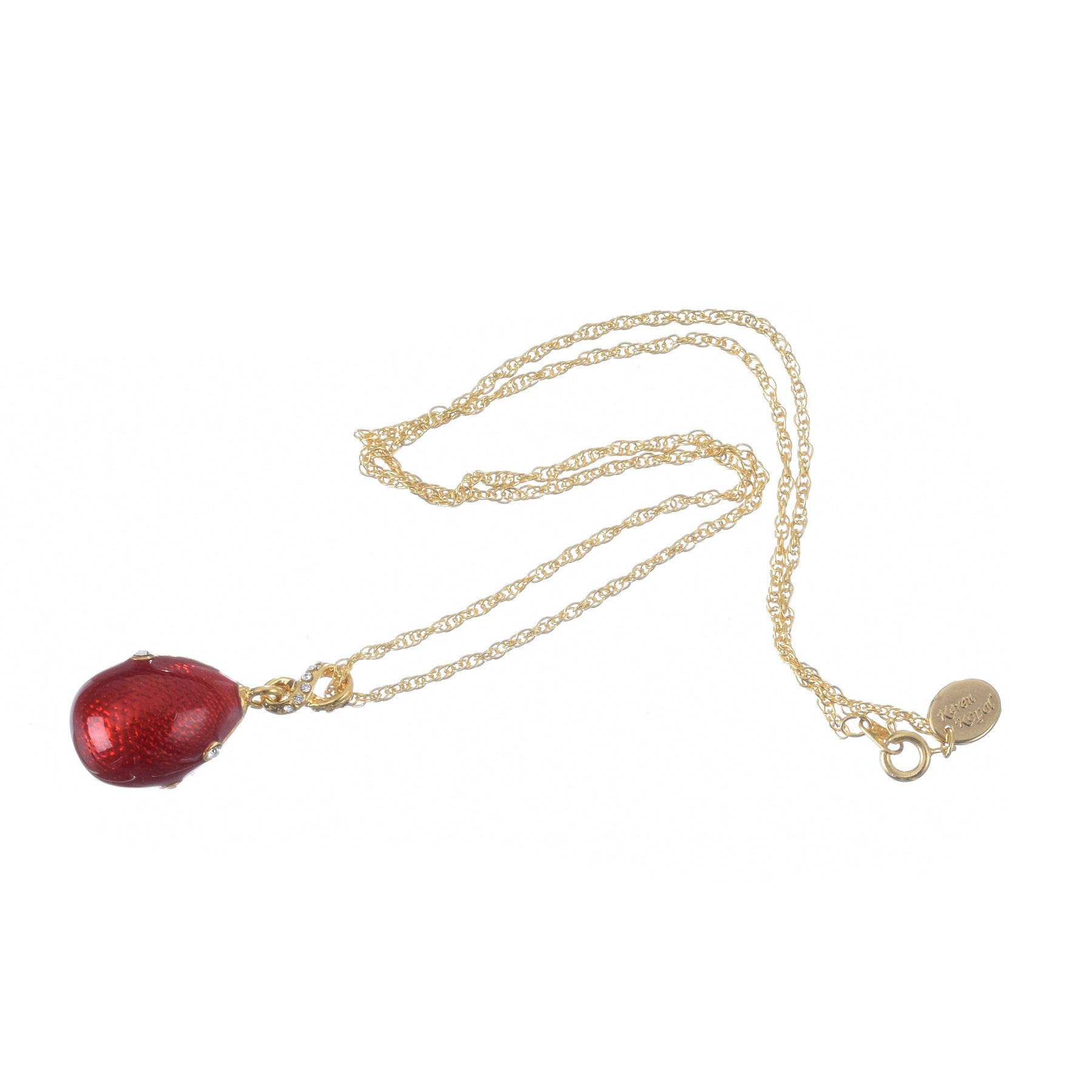 Red Egg Pendant Necklace jewelry Keren Kopal