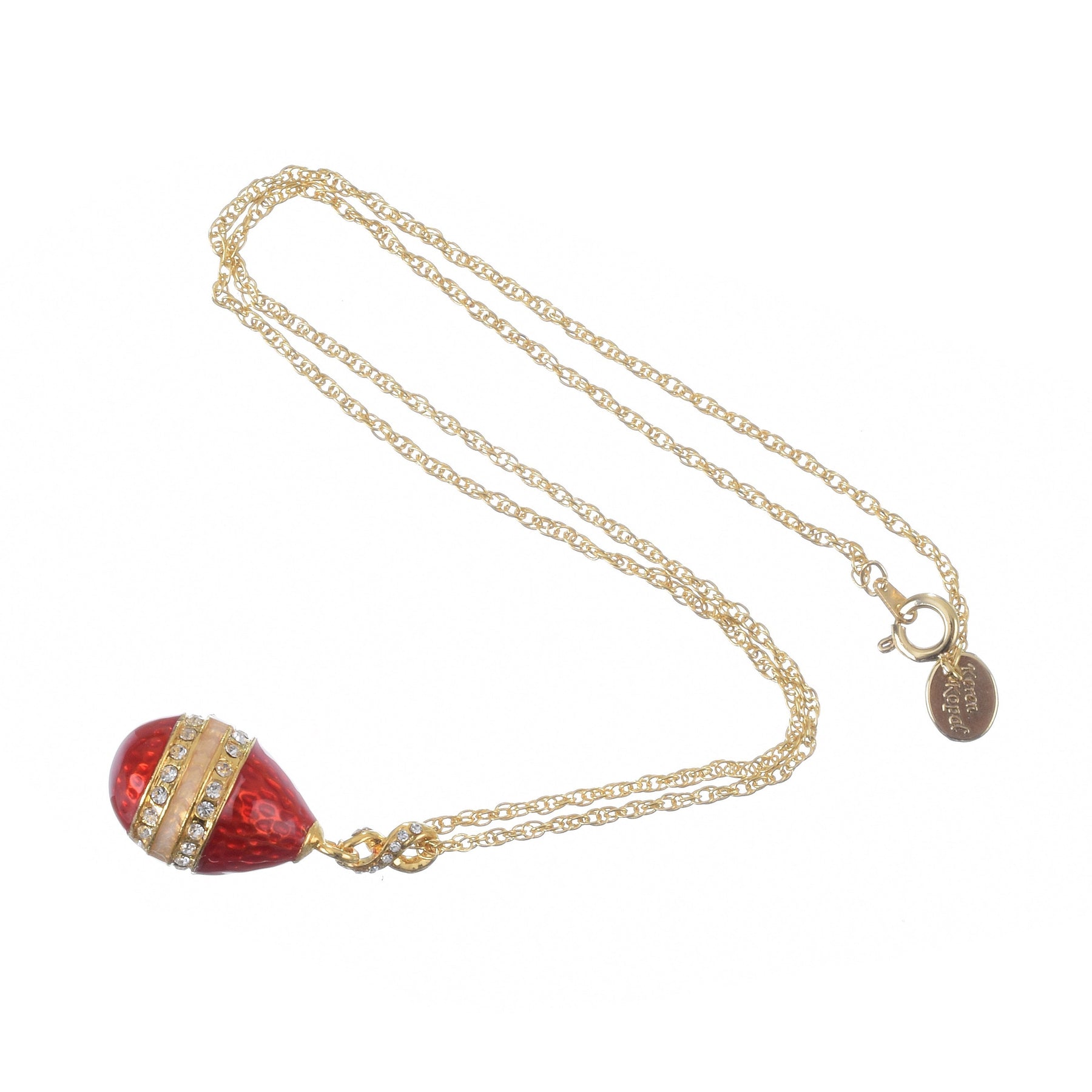 Red Egg Pendant Necklace jewelry Keren Kopal