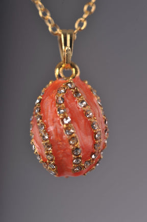 Keren Kopal Salmon Spiral Egg Pendant Necklace jewelry 37.00