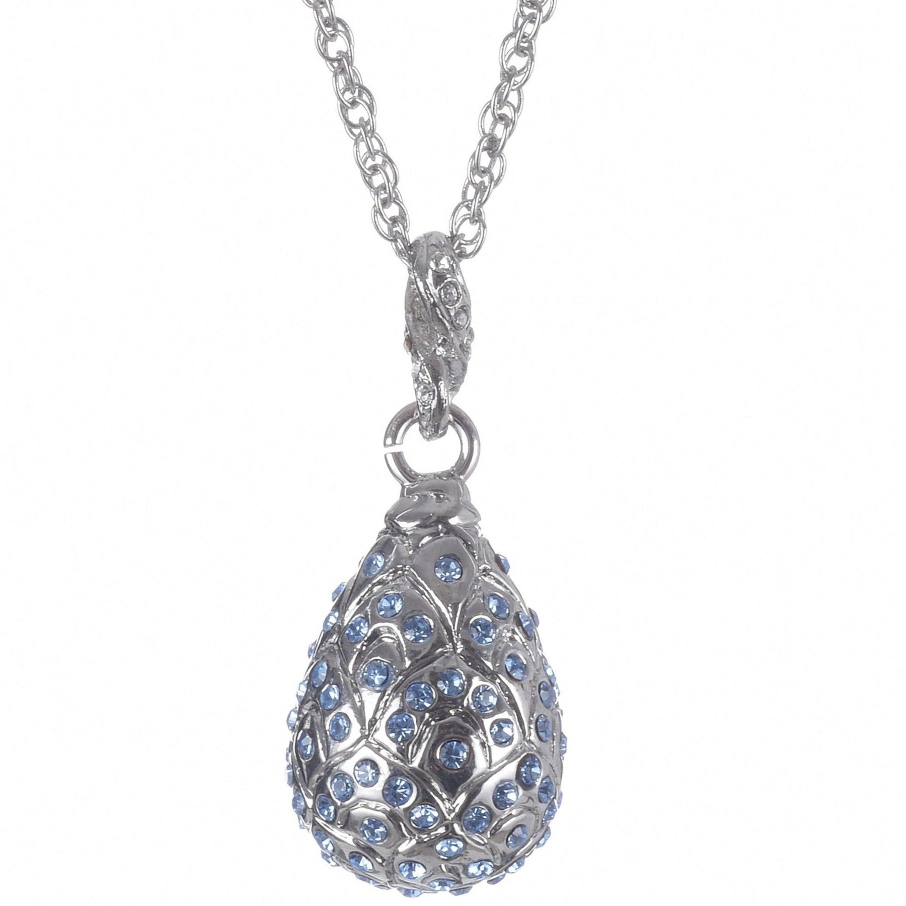 Silver Egg Pendant Necklace jewelry Keren Kopal