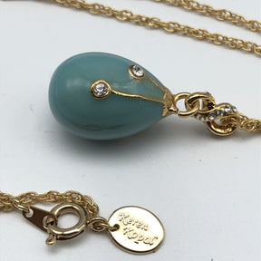 Turquoise Egg Pendant Necklace jewelry Keren Kopal