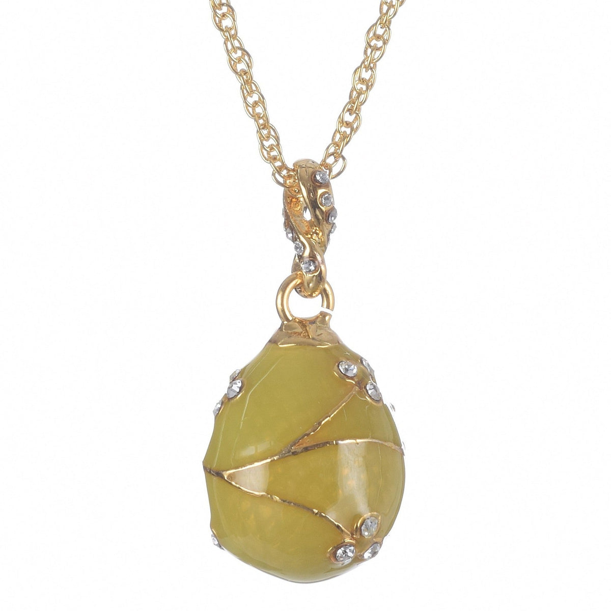 Yellow Egg Pendant Gold Necklace jewelry Keren Kopal