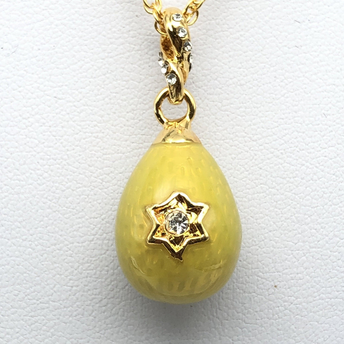 Yellow Egg Star of David Pendant Gold Necklace jewelry Keren Kopal