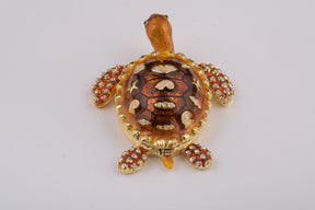 Brown Sea Turtle trinket box Keren Kopal