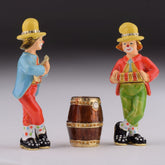 Two Circus Clowns Playing Music trinket box Keren Kopal