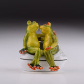 Two Frogs Sitting Together trinket box Keren Kopal