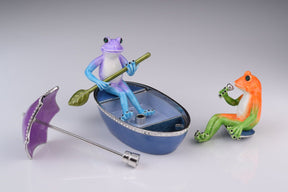 Keren Kopal Two Frogs in a Boat trinket box 301.50